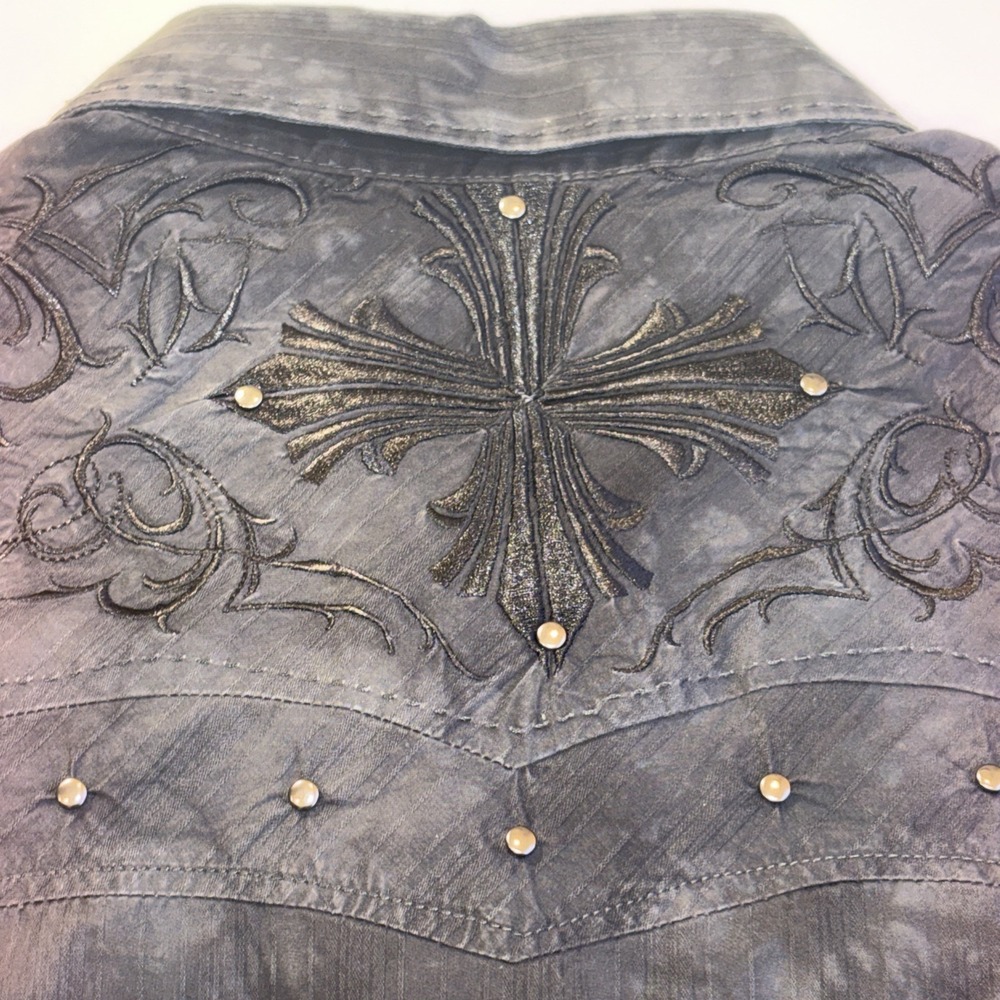 Vintage‎ Y2K 90's Affliction Black Distressed Acid Western Tattoo Gothic Moto